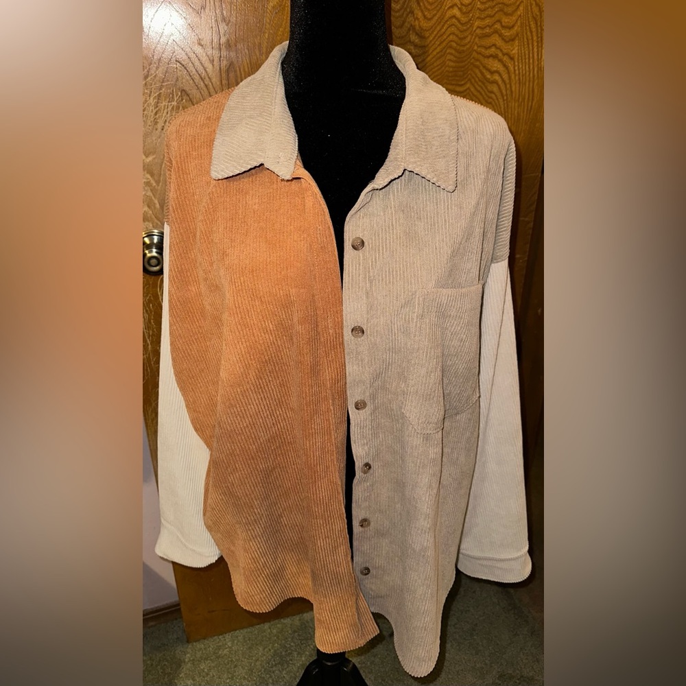 Wishlist Apparel cord long sleeve shacket